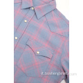 Camicia a quadri in cotone dal design casual a basso prezzo